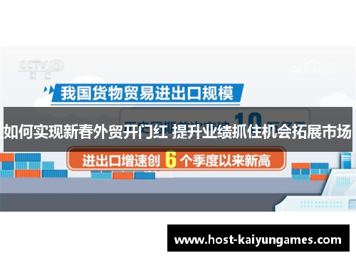如何实现新春外贸开门红 提升业绩抓住机会拓展市场
