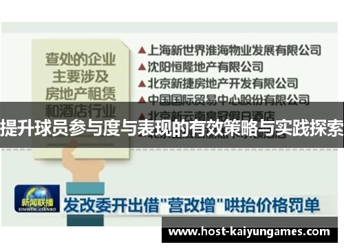 提升球员参与度与表现的有效策略与实践探索 提升球员参与度与表现的有效策略与实践探索
